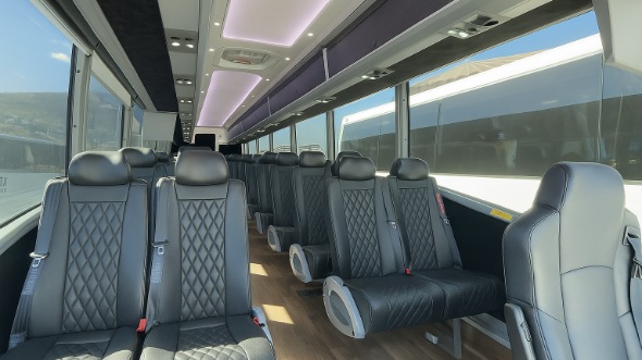 Interior of Charter Bus Company Wauwatosa's 20 Passenger Mini bus in Wauwatosa