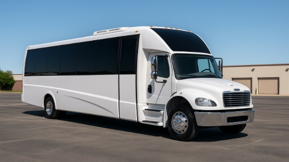 Exterior of Charter Bus Company Waukesha's 20 Passenger Mini bus in Waukesha