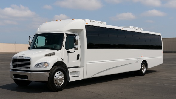 Exterior of Charter Bus Company Waukesha's 25 Passenger Mini bus in Waukesha
