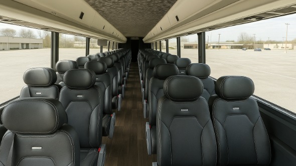 Interior of Charter Bus Company Janesville's 35 Passenger Minibus in Janesville