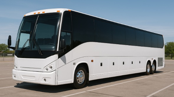 Exterior of Charter Bus Company Janesville's 54 Passenger Charter Bus in Janesville