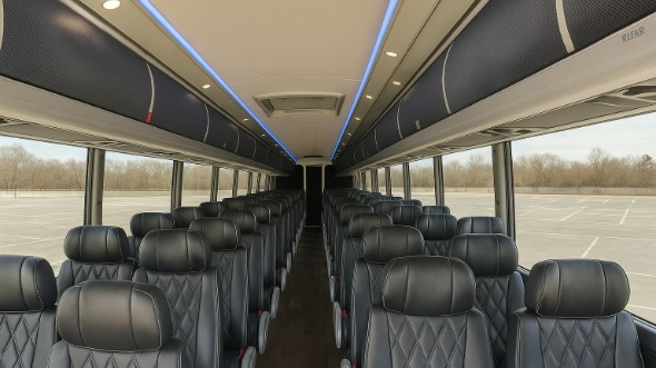 janesville 54 passenger charter bus inside