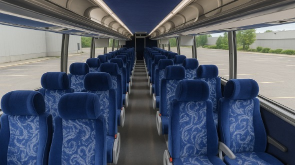 janesville 55 passenger charter bus inside