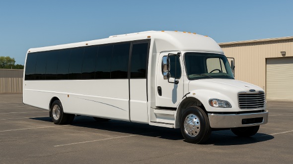 Exterior of Charter Bus Company Waukesha's Party Bus in Waukesha